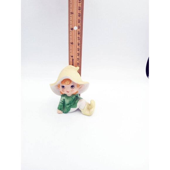 Homco Elf Figurine #5213 Made In Taiwan Hand-Painted Ceramic Vintage Collectible - Picture 2 of 11